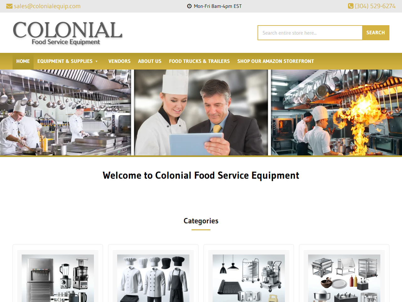 Colonial Equipment website