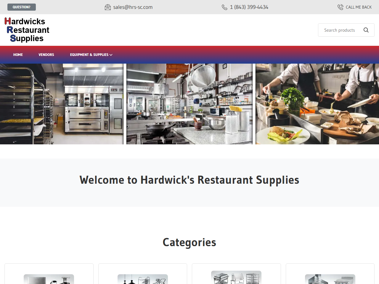 Hardwick’s Restaurant Supplies website