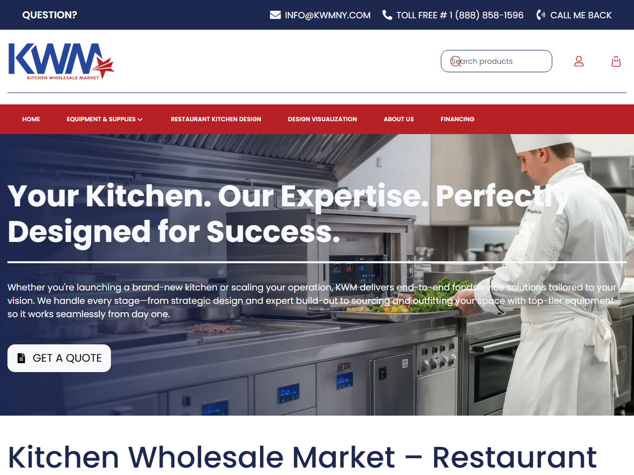 Kitchen Wholesale Market website