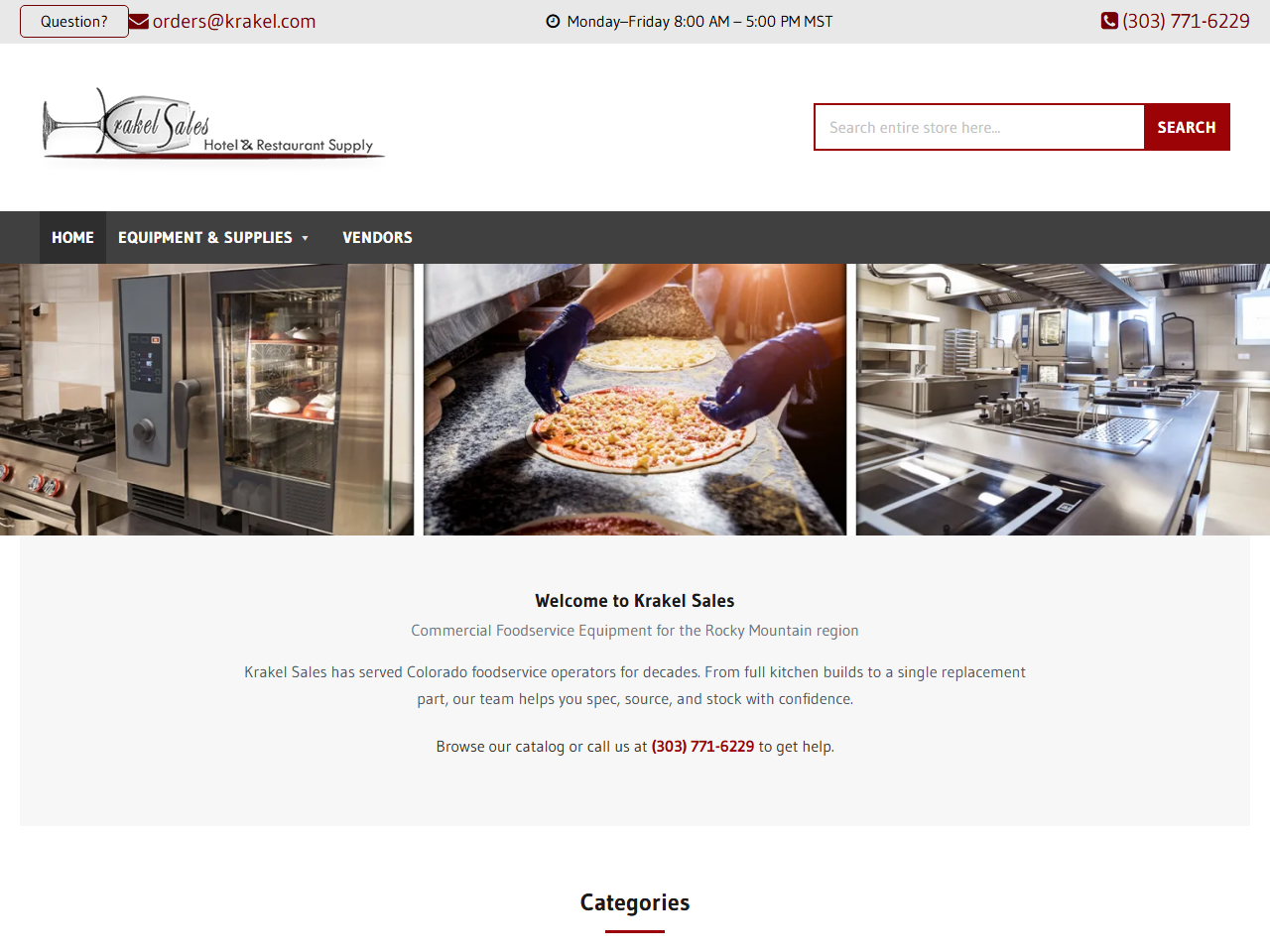 Krakel Sales website