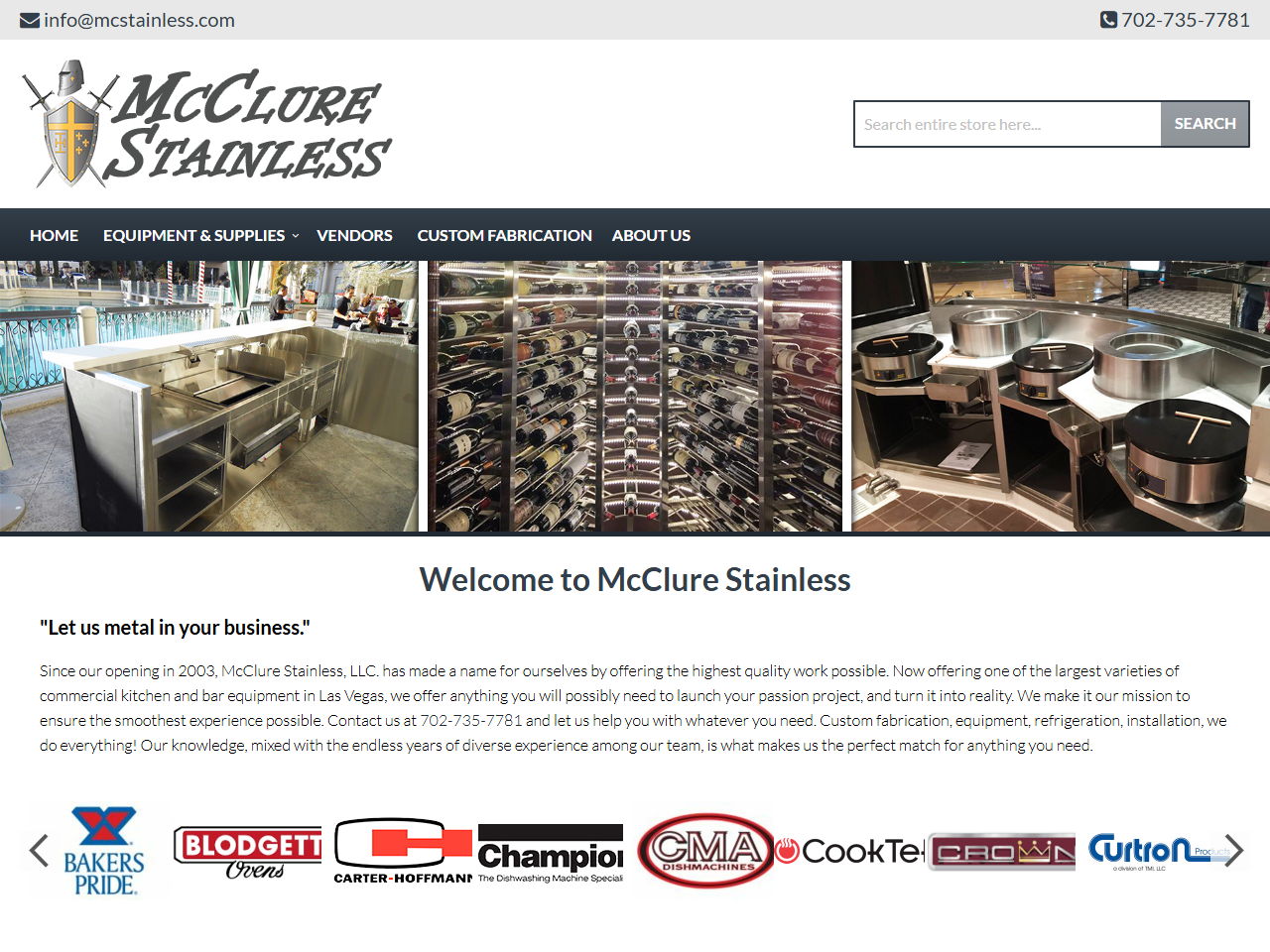 McClure Stainless website