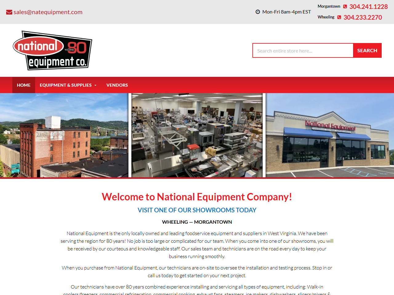 National Equipment website
