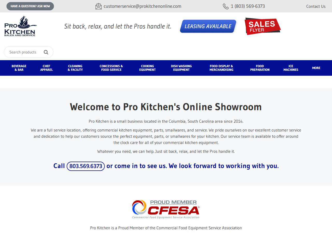 Pro Kitchen website
