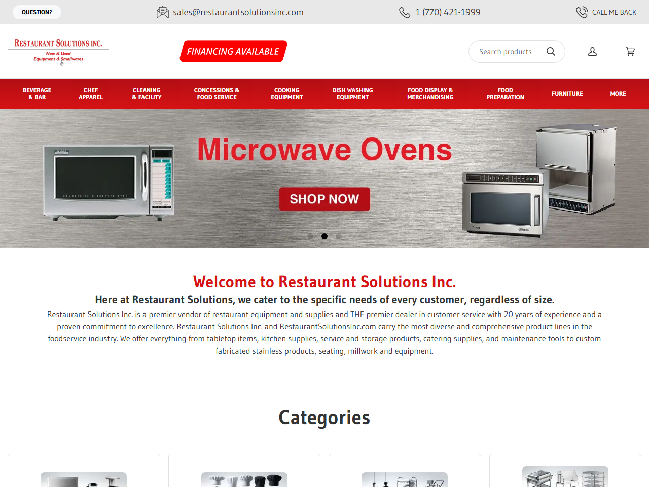Restaurant Solutions Inc. website