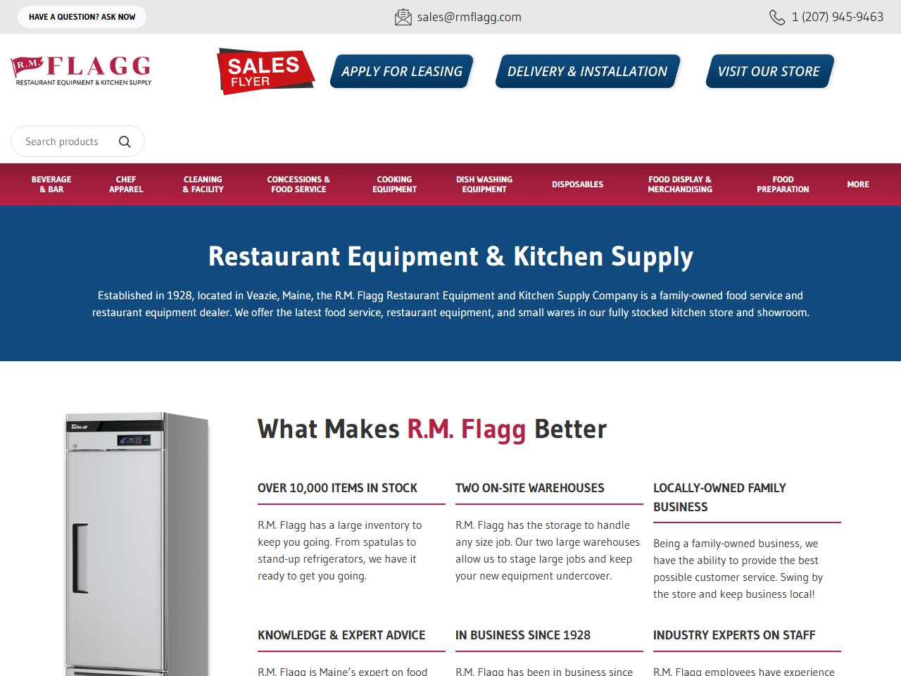 RM Flagg Food Service Equipment website
