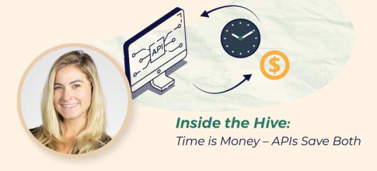 Beedash blog graphic with the title 'Time is Money – APIs Save Both' and tagline 'Streamline operations, cut costs with APIs'.